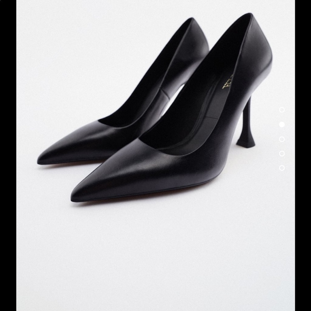NWT  Zara high heels leather pumps - Picture 4 of 7